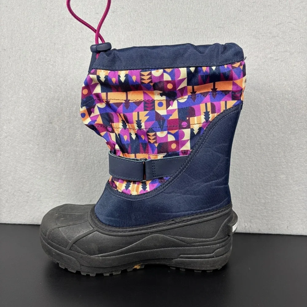Columbia Powderbug Plus II Print Snow Boots Unisex Youth Size 5 Girls Winter
